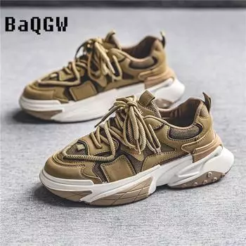 Men s Luxury Design Casual Sneakers for Men Thick Sole Chunky Sneakers Platform Trend Walking Sports Shoes Chaussure Homme 39