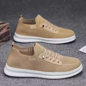Men s Mesh Sneakers Breathable Casual Shoes Outdoor Light Walking Shoes for Men Comfort Flats Fashion Loafers Zapatillas Hombre 39 чёрный