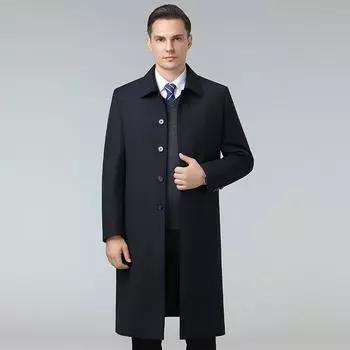 Мужская куртка-пуховик для людей среднего и пожилого возраста, мужская зимняя новая утолщенная длинная куртка выше колена для пожилых людей, людей среднего возраста и пап 170