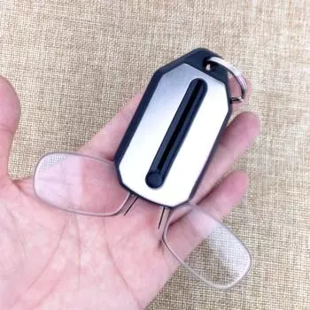 Men S Mirrorless Legs High-End Keychain Reading Glasses Women S Integrated Clip-Nose Foldable Reading Glasses 100 degrees [recommended for 45-49 years old]