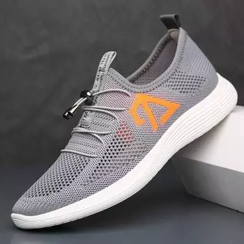 Men s net shoes 2025 new summer mesh trendy shoes flying woven sports board shoes breathable casual men s shoes 39