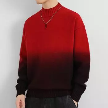 Men s New Autumn and Winter Semi-turtleneck Knitted Sweater Sweater M