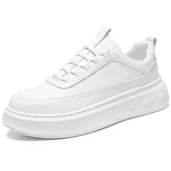 Men s New Breathable, Fashionable and Versatile Board Shoes, Thick Soled Casual Sports White Shoes Can Be Customized 40 коричневый