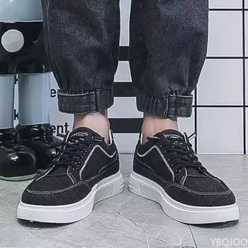 Men s New Fashionable Canvas Sneakers Sports and Leisure Vulcanized Shoes Flat Bottomed Commuting Style Shoes Zapatos Hombre 39 серый