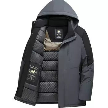 Men s New Graphene Thickened Cotton Jacket for Middle-aged and Elderly Fathers Can Take Off Their Hats and Cotton Jackets XL