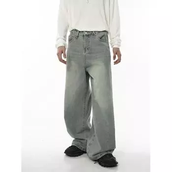 Новые мужские свободные широкие широкие брюки Harajuku, модные повседневные джинсы S