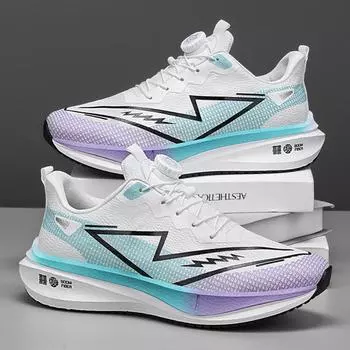 Men s new spring 2025 student leather waterproof lightweight soft sole rotating buckle men s sports running casual shoes 39 Standard Sneaker Size чёрный