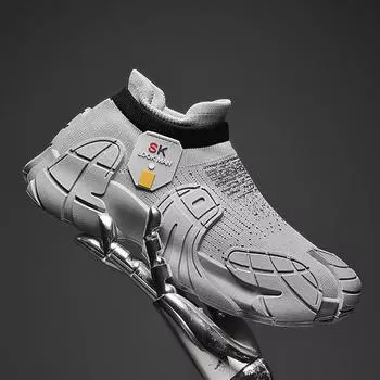 Men s new super light high elastic shoes fashion trend versatile shoes comfortable soft lightweight basketball socks sports casual shoes 39