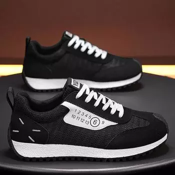 Men s new versatile fashion casual thick-soled sewing line color matching strap round head injection molding shallow mouth sports style men s shoes 39