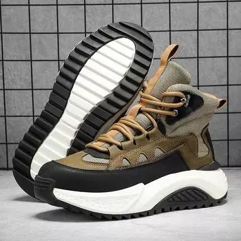 Men s New Winter Snow Boots with Velvet Lining - Thick and Warm EU 41 коричневый