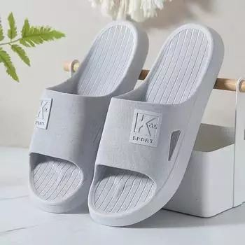 Men s Non-Slip PVC Soft Sole Summer Indoor Home Bath Slides Slippers Wholesale for Men House Hotel Use 40-45