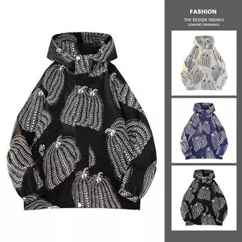 Мужская куртка с капюшоном для активного отдыха, весна-осень, модная американская уличная мода, свободная повседневная куртка M