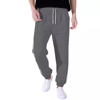 Men s Overalls Drawstring Multi Pocket Casual Pants Hiking Pants L