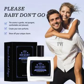 Men s Pheromone Perfume, Men s Cologne, Charm Plus Points For Men, Enhance Temperament And Charm.50ML чёрный