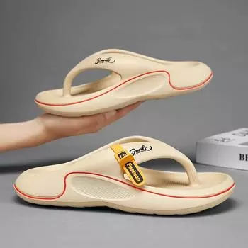 Men s Platform Flip Flops Summer Thick Soft Sole EVA Slippers Indoor Outdoor Beach Sandals Home Non-slip Bathroom Slides Shoes 38-39 чёрный