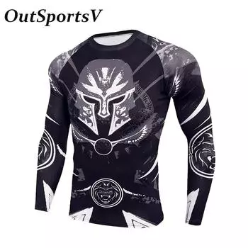 Men s Print Tight Skinny Long Sleeve T-Shirts Sweatshirts Pullovers Running Work Out Fitness Tops Blouse For Men S чёрный