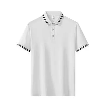 Men s Pure Cotton Polo Shirt Short Sleeved Summer Thin Collar Loose T-shirt Men s Middle-aged and Young Business T-shirt XXXXL белый