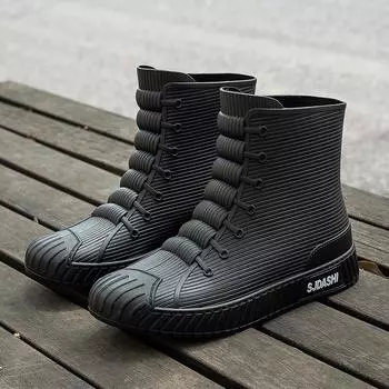Men s Rain Boots, Four Seasons, Medium Tube Rain Shoes, Kitchen Waterproof And Anti Slip Outdoor Fishing Rubber Shoes 42