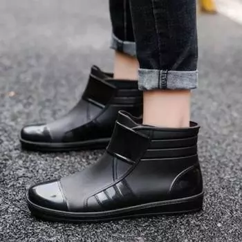 Men s Rain Boots Loafers Fishing Waterproof Resistant Male Shoes 2024 Work Adult High Quality Designer Non-slip Low-heel Water 39