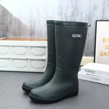 Men s Rain Shoes, Rain Boots, Adult Mid Length Fashionable Korean Water Shoes, Soft And Non Slip Thick Soles 39