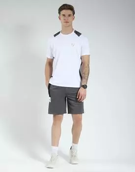 Men s Regular Fit Bermuda Set | Half Sleeve Solid T-Shirt with Shorts | Round Neck Co-ord Set for Boys L