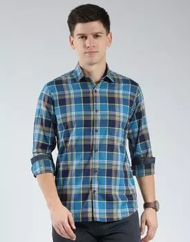 Men s Regular Fit Checkered Shirt | Full Sleeves | Spread Collar | Front Pocket | Stylish & Casual Shirt for Men 3XL