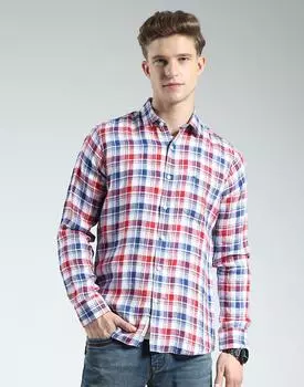 Men s Regular Fit Checkered Shirt | Full Sleeves | Spread Collar | Front Pocket | Stylish & Casual Shirt for Men 3XL