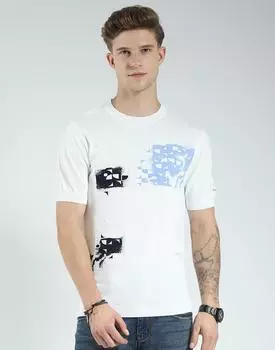 Men s Regular Fit Printed T-Shirt | Half Sleeve | Round Neck | Casual Wear T Shirt for Men s M