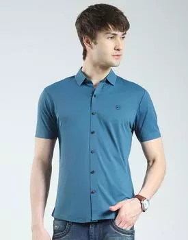 Men s Regular Fit Solid Shirt | Half Sleeves | Spread Collar | Front Pocket | Stylish & Casual Shirt for Men XL