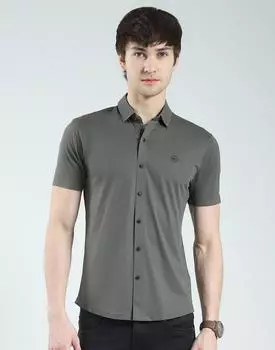 Men s Regular Fit Solid Shirt | Half Sleeves | Spread Collar | Front Pocket | Stylish & Casual Shirt for Men XXL