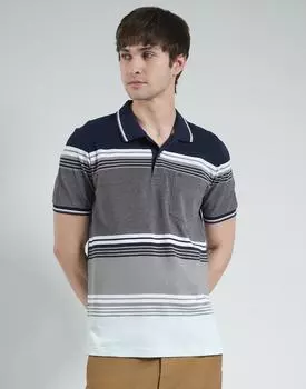 Men s Regular Fit Striped Polo T-Shirt | Half Sleeve | Collared Neck | Casual Wear T Shirt for Men s M