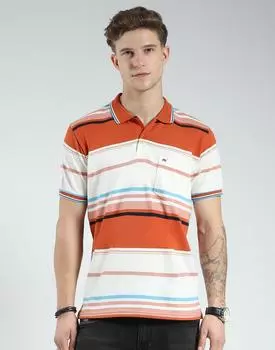 Men s Regular Fit Striped Polo T-Shirt | Half Sleeve | Collared Neck | Casual Wear T Shirt for Men s 2XL