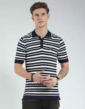 Men s Regular Fit Striped Polo T-Shirt | Half Sleeve | Collared Neck | Casual Wear T Shirt for Men s XL