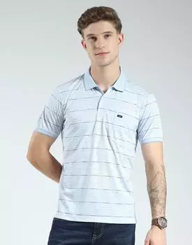 Men s Regular Fit Striped Polo T-Shirt | Half Sleeve | Collared Neck | Casual Wear T Shirt for Men s L