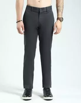 Men s Regular Fit Trouser Pants | Solid Pattern Casual Trousers | Button Closure | Stylish & Comfortable Formal Trouser for Men s 30