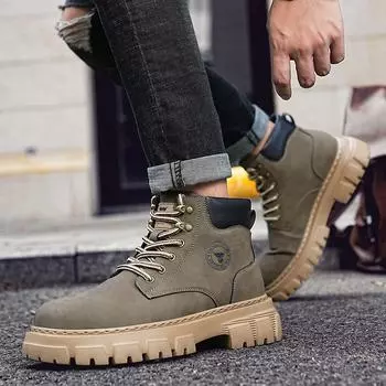 Men s Retro Lion Eagle Martin Boots, Size 44, Autumn/Winter Style, Extra Large. 41