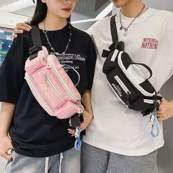 Мужская сумка на пояс для верховой езды, женская сумка на грудь, сумка через плечо, спортивная водонепроницаемая сумка через плечо розовый