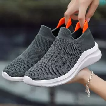 Men s Running Shoes Comfortable Sports Shoe Slip On Shock-absorbing Athletic Train Sneaker Lightweight Sneakers For Couple 35-45 35 хаки