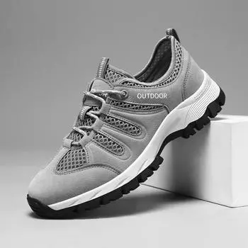 Men s Running Shoes Lightweight and Breathable Mesh Sports Shoes Anti Slip Hiking Shoes Suitable for Various Outdoor Activities 39 чёрный