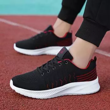 Men s Running Shoes Mesh Casual Sneakers Lace-up Lightweight Female Walking Breathable Outdoor Sports Running Shoes Woman 41
