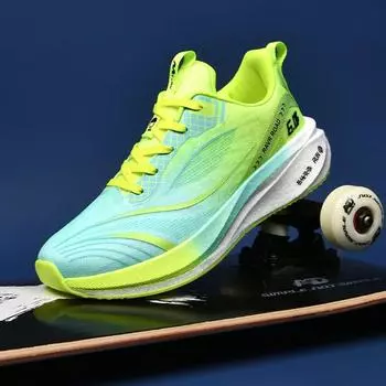 Men s Running Shoes Professional Training Carbon Plate Sneakers 2024 Summer Outdoor Non-Slip Shock Absorbing Sports Tennis Shoes 36 чёрный