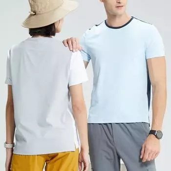 Men s Running T-shirt Bodybuildin Fit Sportswear for Man Gym Trainin Sweatshirt Outdoor Cycling Short Sleeve Tops Quick Drying M белый