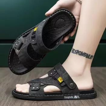 Men s Sandal Summer 2024 Daily Use Male Shoe Beach New Arrival Open Toe Breathable Cheap Clearance High Quality Luxury Casual H 38