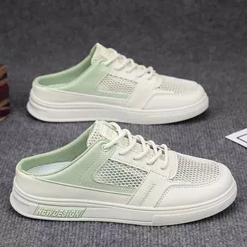 Men s sandals 2024 new summer outer wear mesh hollow soft sole youth outdoor sports leisure beach shoes 39