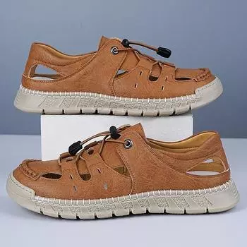 Men s sandals 2025 new fashion Roman hollow bag head beach shoes casual men s shoes factory direct sales 38