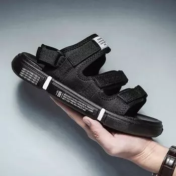 Men s sandals 2025 new summer trend non-slip beach shoes slippers dual-purpose leisure sports driving cool slippers 36 золотой