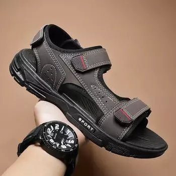 Men s Sandals Fashion Non-Slip Anti-wear Men s Trendy All-match Outdoor Casual Sandals Soft and Comfort Casual Sandal for Men 38 чёрный