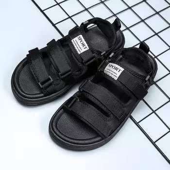 Men s Sandals Men s Slippers Beach Shoes Shoes for Men Soft and Comfortable Non-slip Wear-resistant Sandals Indoor and Outdoor 36 чёрный