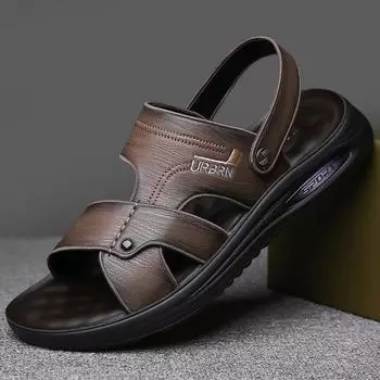 Men s sandals men s trendy 2025 new wear wear wear-resistant beach shoes soft sole soft surface men s cool slippers factory direct sales 38