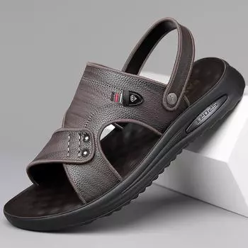 Men s sandals men s trendy 2025 new wear wear wear-resistant beach shoes soft sole soft surface men s cool slippers factory direct sales 38